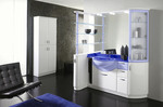 модернистични  заоблени шкафове за баня