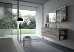 модернистични  мебели за баня с плот камък