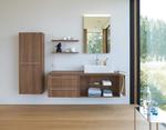 модернистични  мебели за баня дървесен цвят