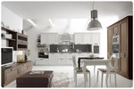 първокачествени ъглови кухни дъб фурнир с луксозен дизайн
